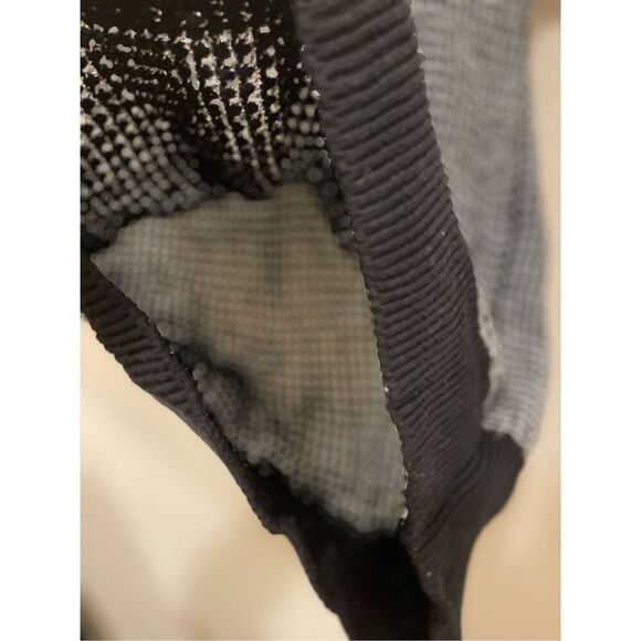 Apt 9 metallic pullover sweater silver and black 3/4 sleeve top size medium - Picture 7 of 10